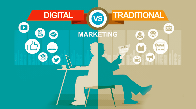 So sánh marketing truyền thống và marketing online.
