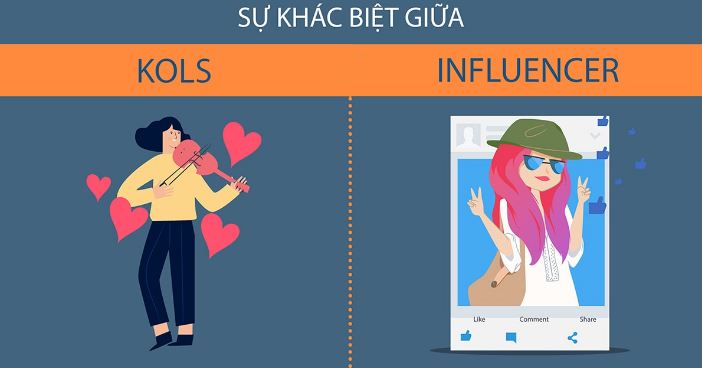 Sự khác biệt nữa KOL và Influencer