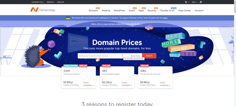 công ty namecheap